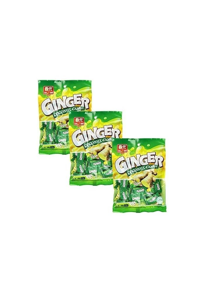 Chun Guang Ginger Coconut Candy - 3 Pack - Image 2